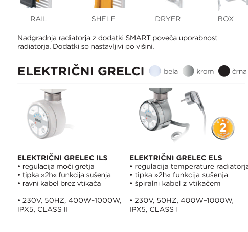 BIAL ILS in ELS električna grelca